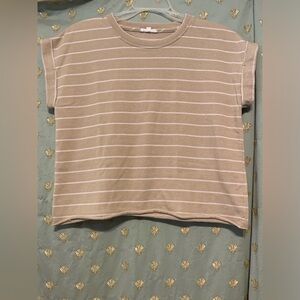 Splendid Women’s Striped T-Shirt Cuffed Sleeves